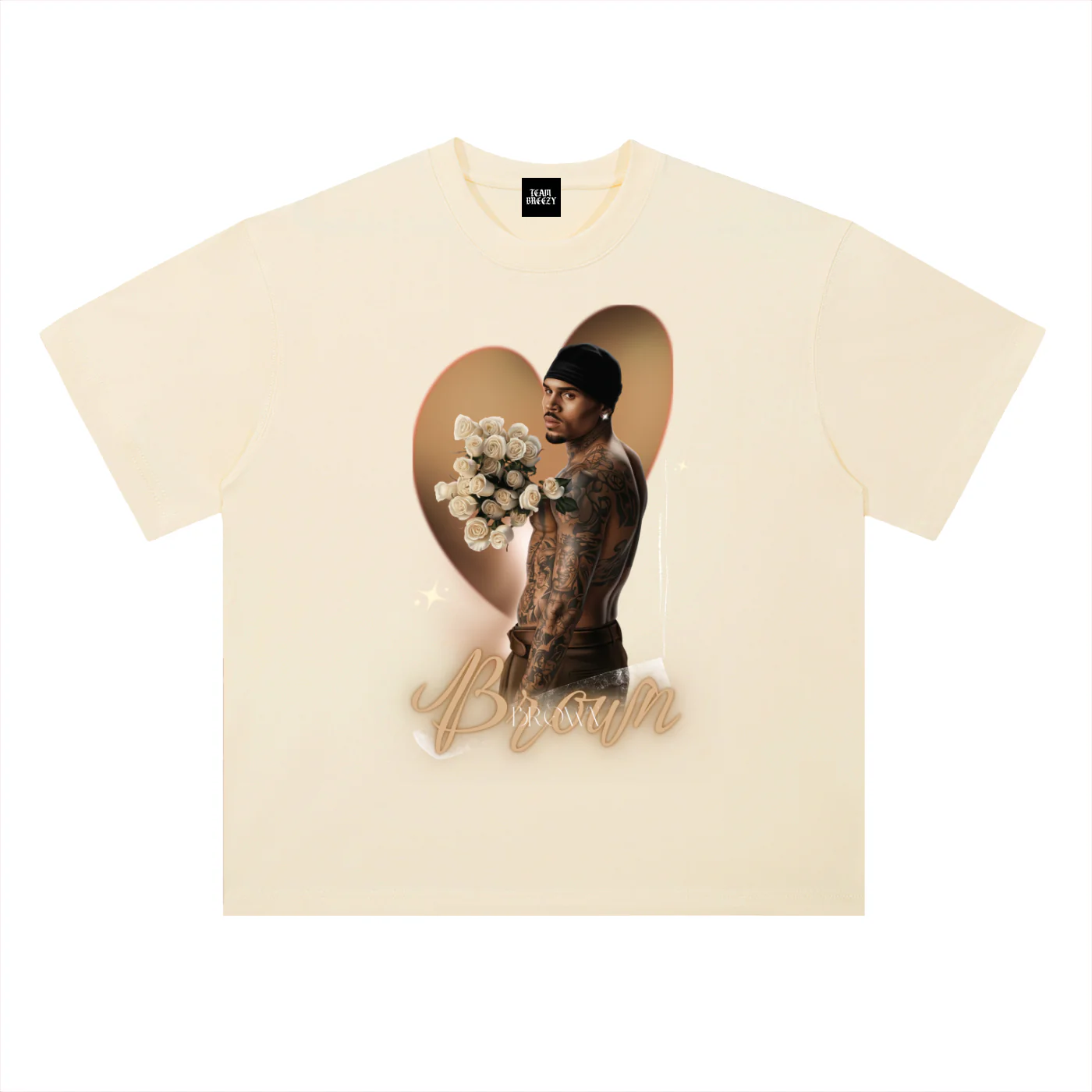 BROWN AIRBRUSH S/S T-SHIRT
