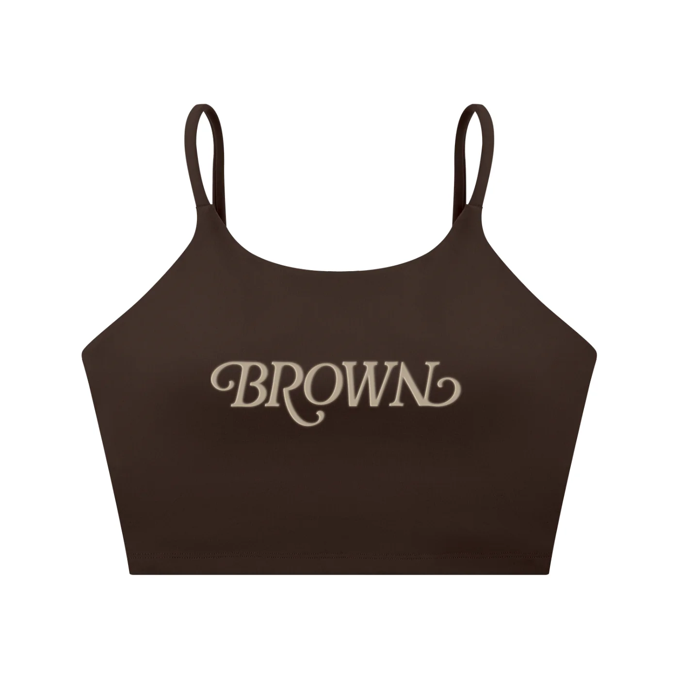 BROWN ALBUM Spaghetti Strap Yoga Sports Bra