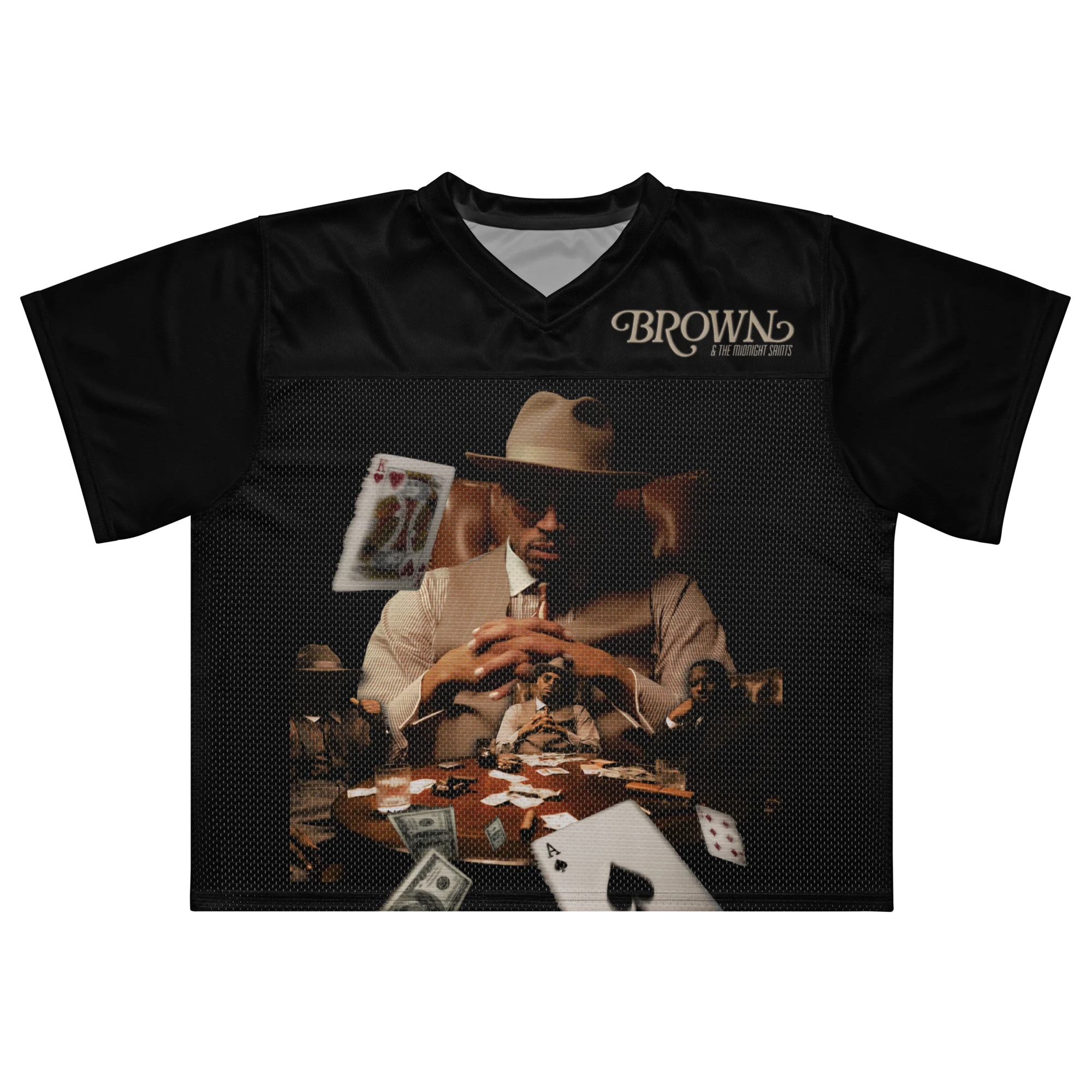 BROWN CASINO BOXY FOOTBALL JERSEY