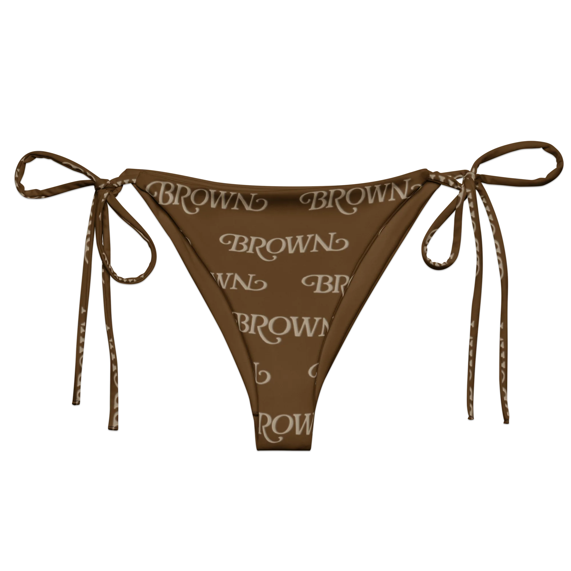 BROWN LOGO BIKINI BOTTOM