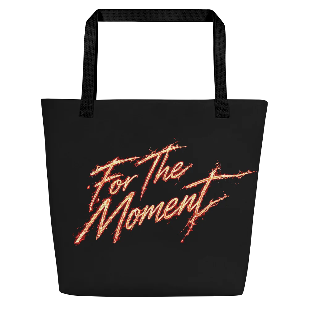 FOR THE MOMENT SHUFFLE All-Over Print Large Tote Bag - Image 2