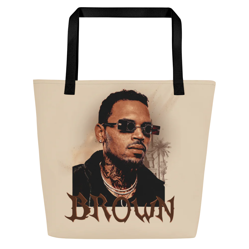 HIGHLINE BROWN All-Over Print Large Tote Bag - Image 2