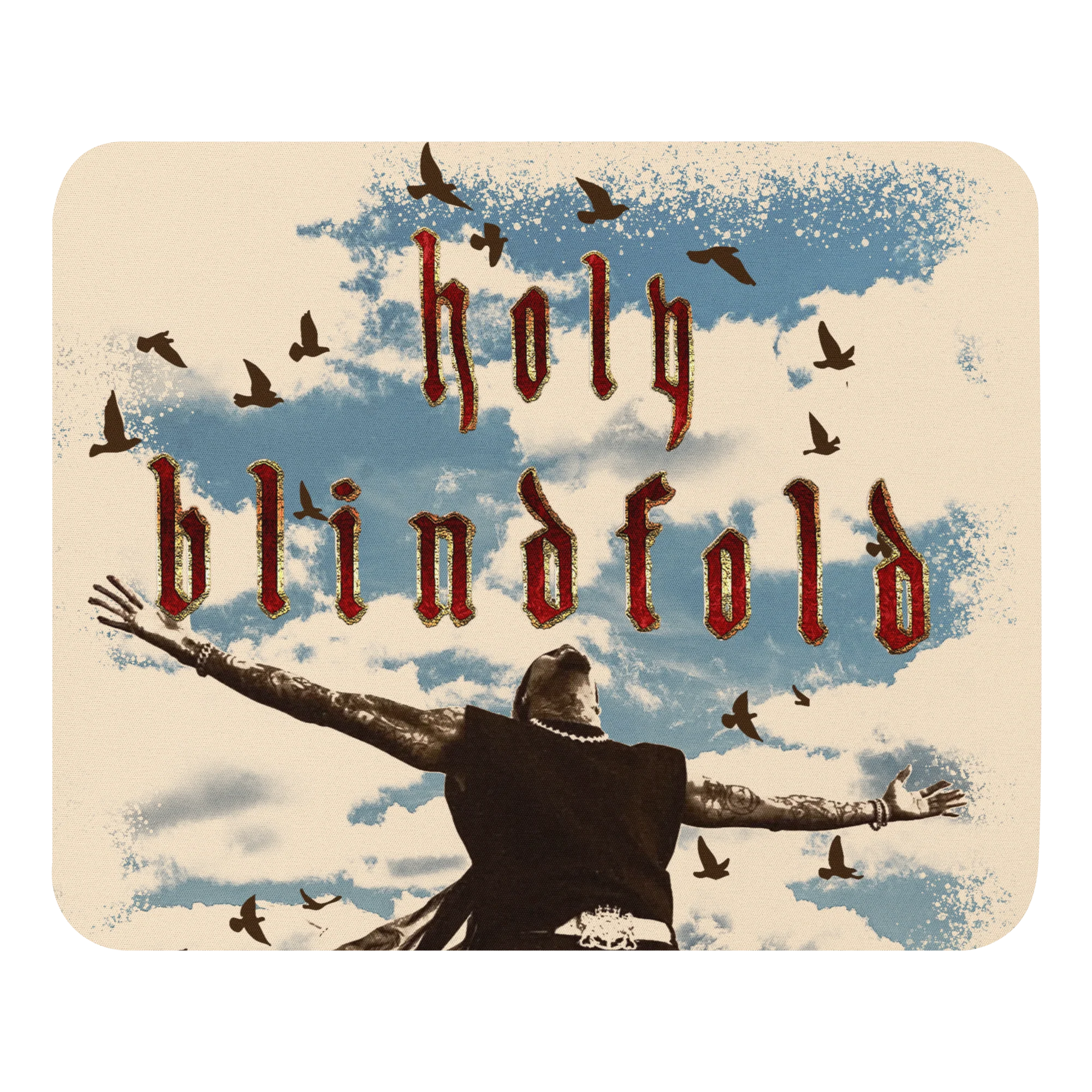 HOLY BLINDFOLD MOUSE PAD