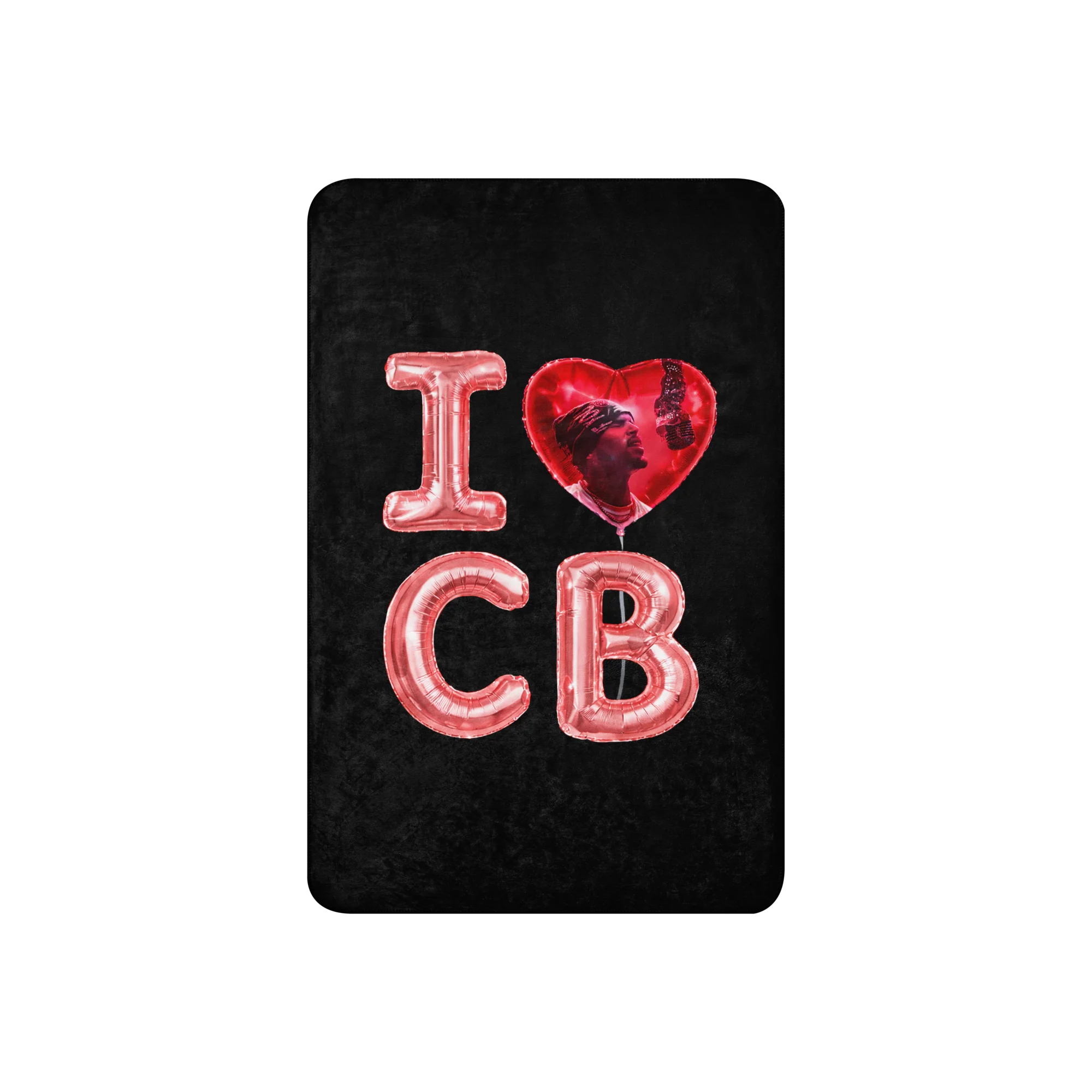 I LOVE CB BALLOON Sherpa blanket