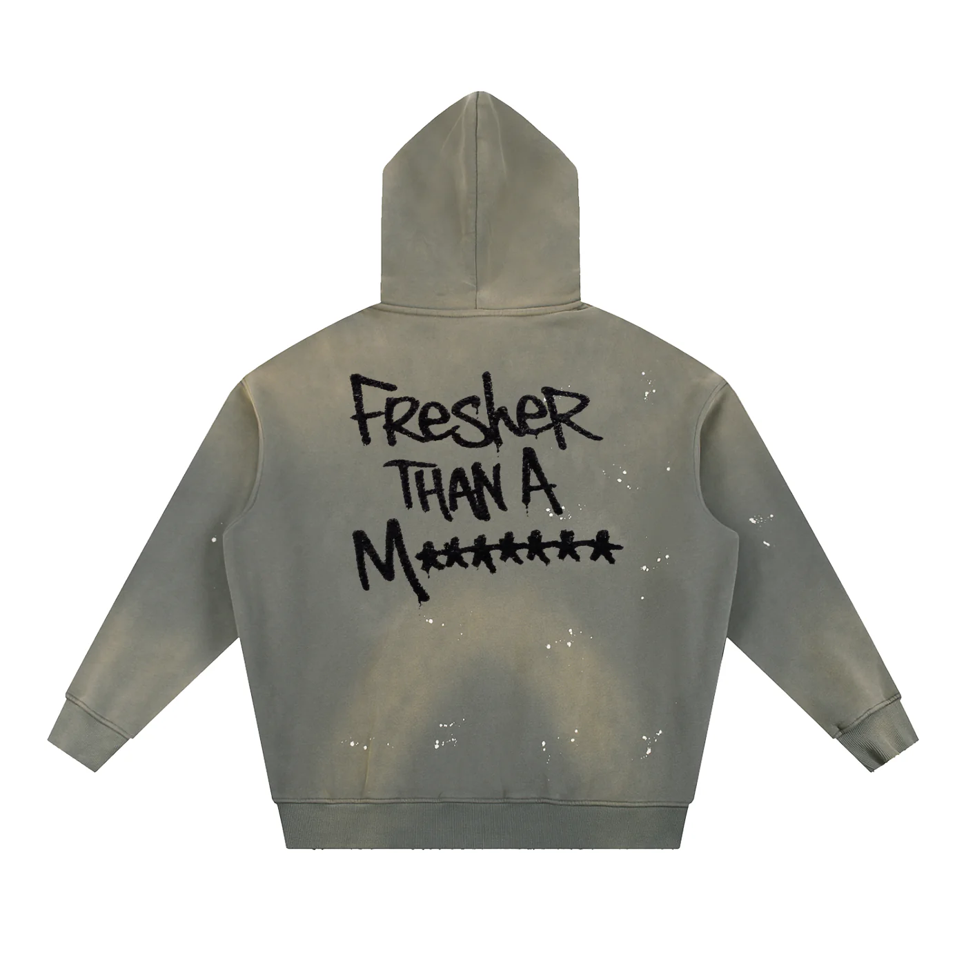 LOOK AT ME NOW 15TH ANNIVERSARY Vintage Washed Frayed Fleece Hoodie - Image 2