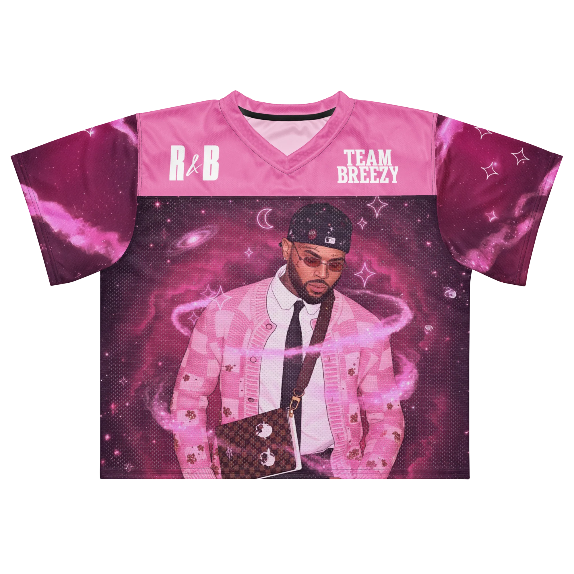 R&B SERIES PINK BLOSSOM BOXY FOOTBALL JERSEY