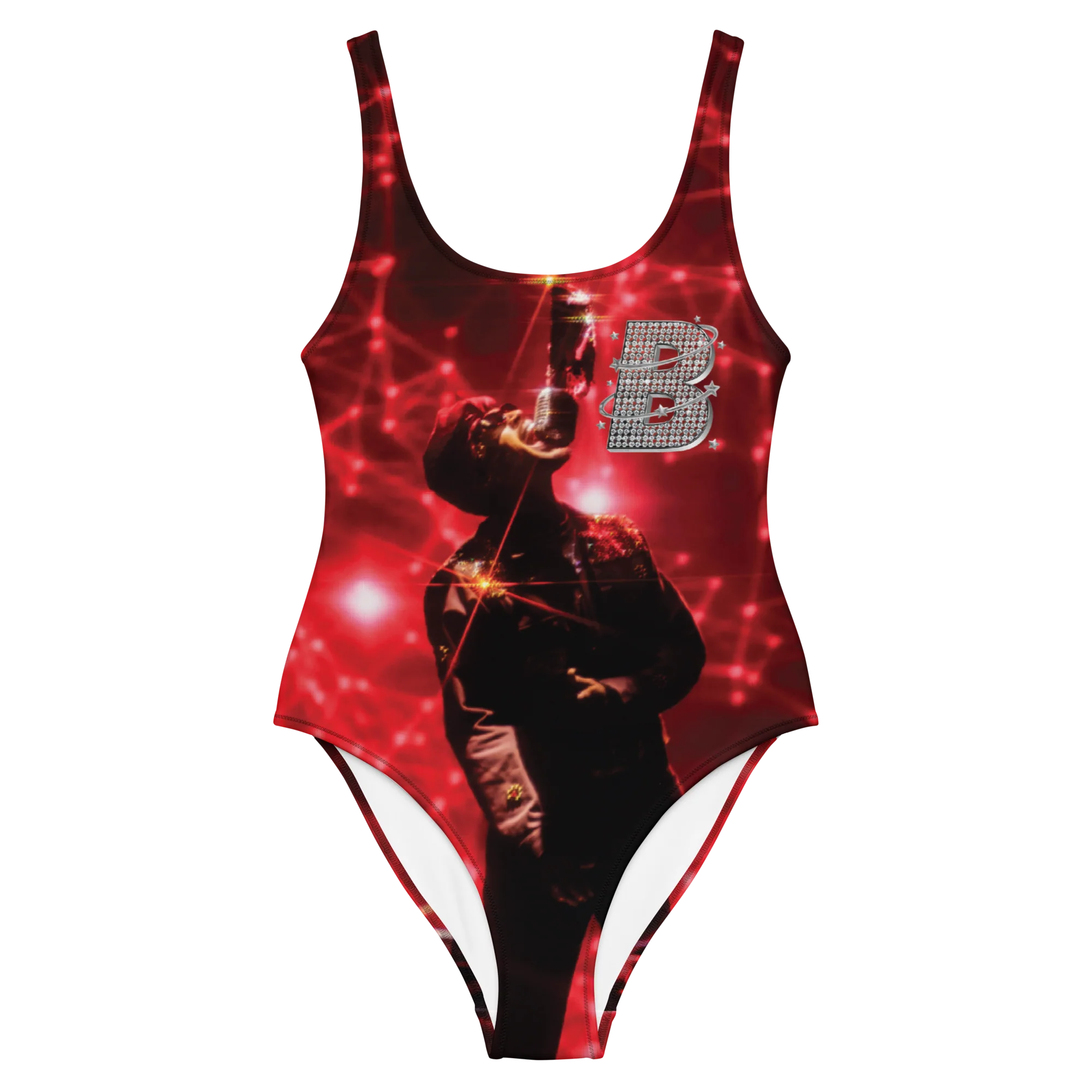 RED RESIDUALS One-Piece Swimsuit