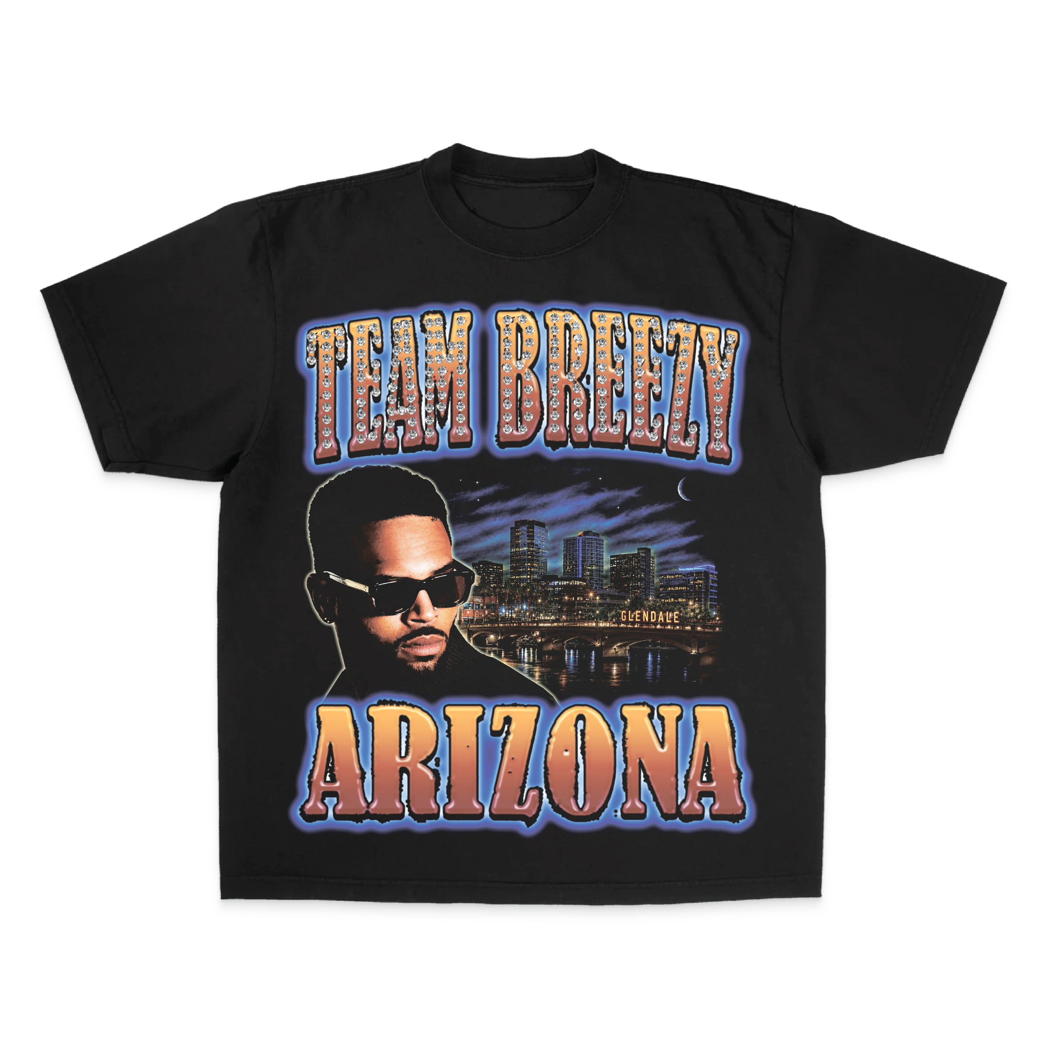 TEAM BREEZY REP YOUR CITY S/S T-SHIRT W/ RHINESTONES - Image 28