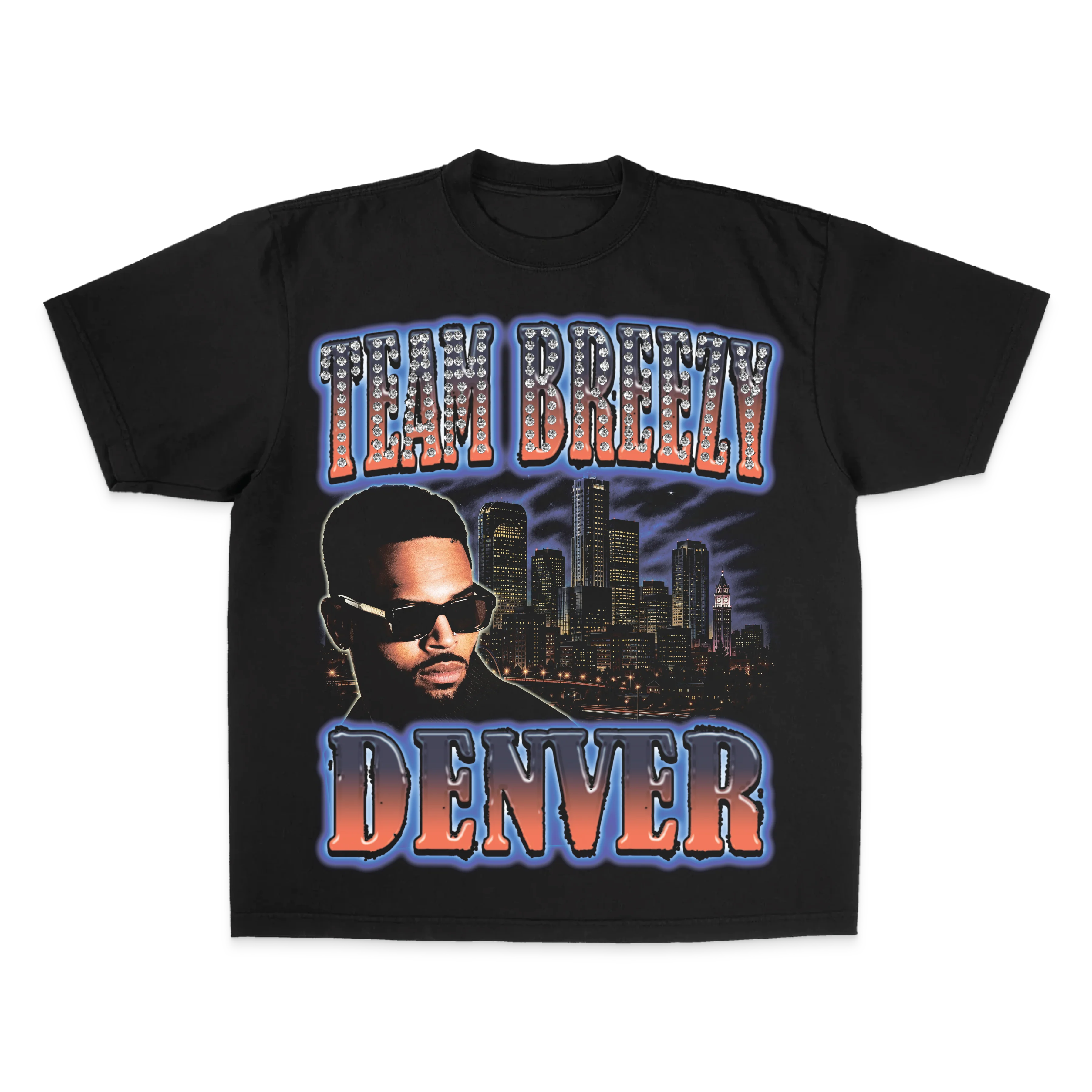 TEAM BREEZY REP YOUR CITY S/S T-SHIRT W/ RHINESTONES - Image 4