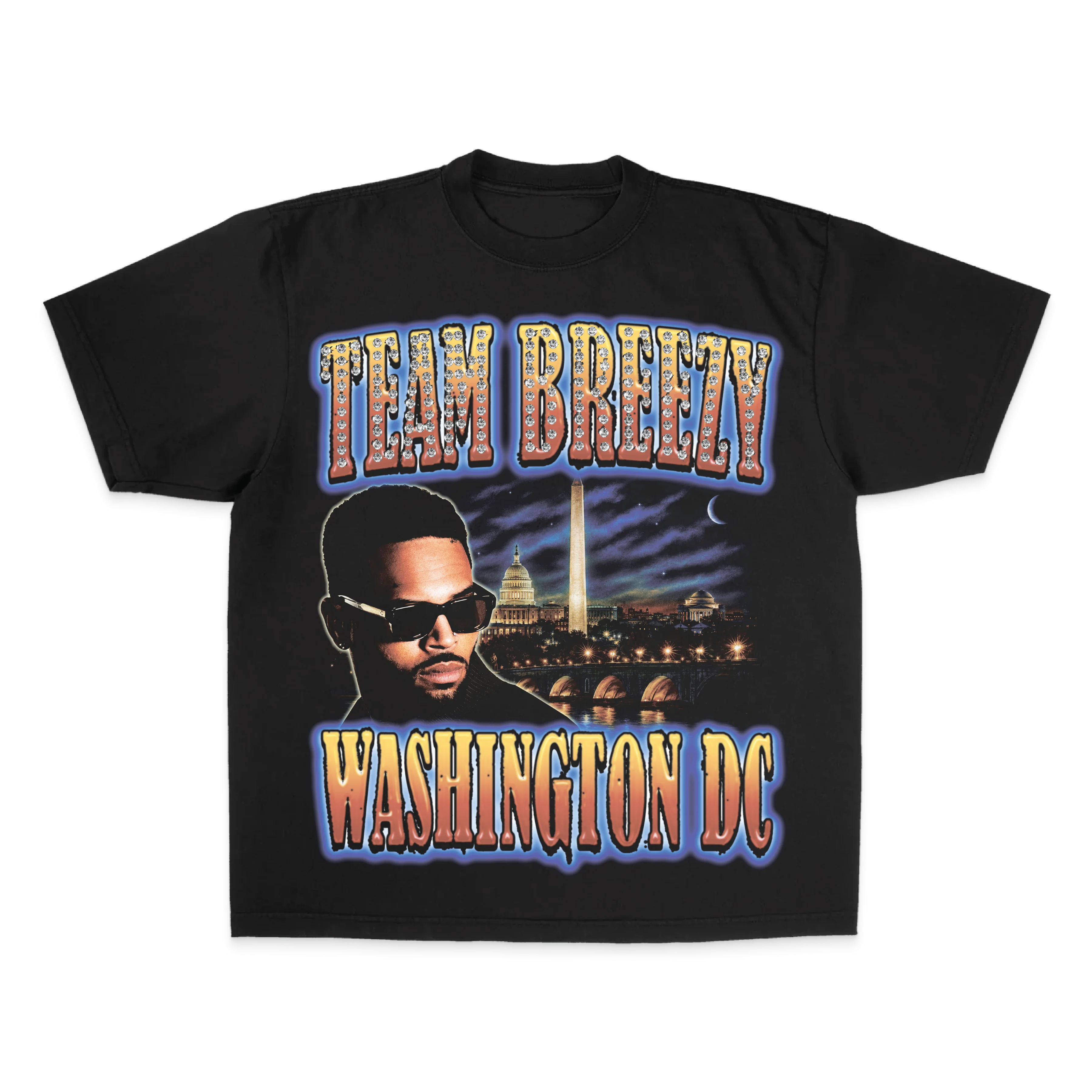 TEAM BREEZY REP YOUR CITY S/S T-SHIRT W/ RHINESTONES - Image 5