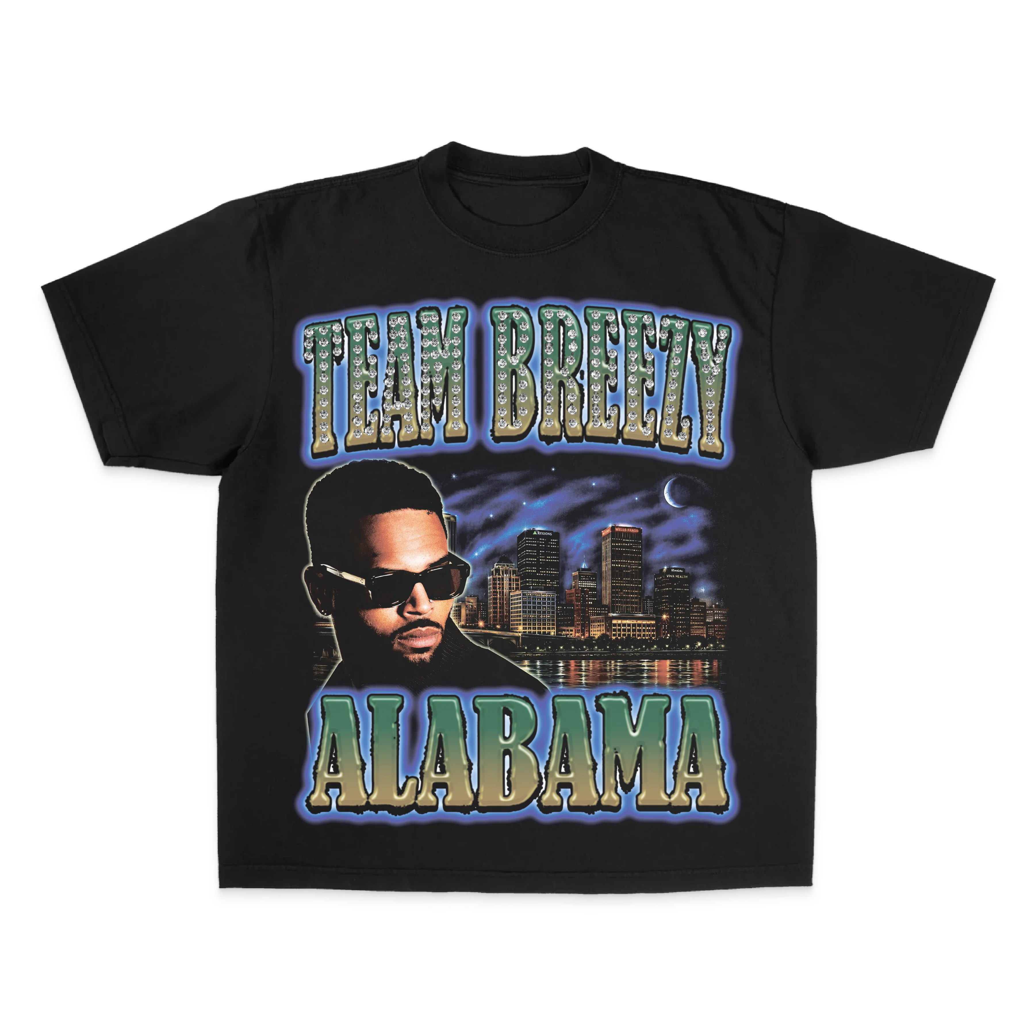 TEAM BREEZY REP YOUR CITY S/S T-SHIRT W/ RHINESTONES - Image 9